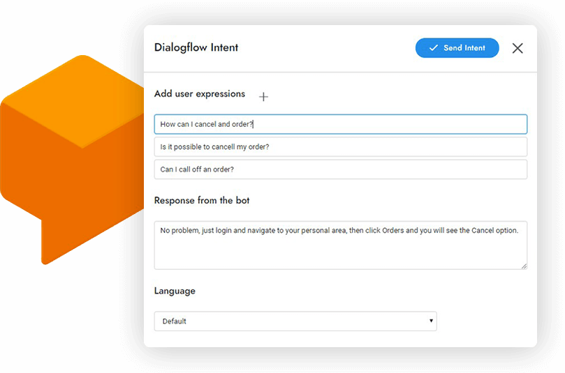 Интент Dialogflow